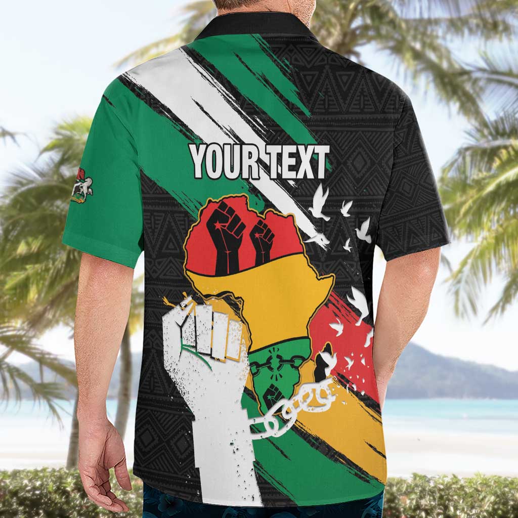 Personalised Nigeria Juneteenth Hawaiian Shirt Africa Map - Happy Freedom Day