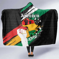 Nigeria Juneteenth Hooded Blanket Africa Map - Happy Freedom Day