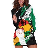 Personalised Nigeria Juneteenth Hoodie Dress Africa Map - Happy Freedom Day