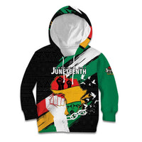 Personalised Nigeria Juneteenth Kid Hoodie Africa Map - Happy Freedom Day