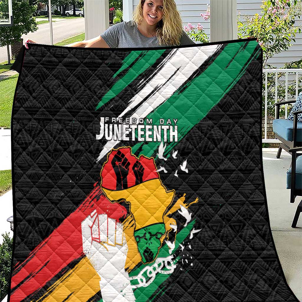 Nigeria Juneteenth Quilt Africa Map - Happy Freedom Day