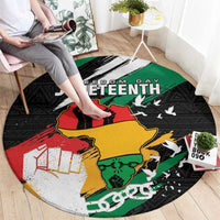 Nigeria Juneteenth Round Carpet Africa Map - Happy Freedom Day