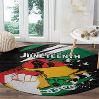 Nigeria Juneteenth Round Carpet Africa Map - Happy Freedom Day
