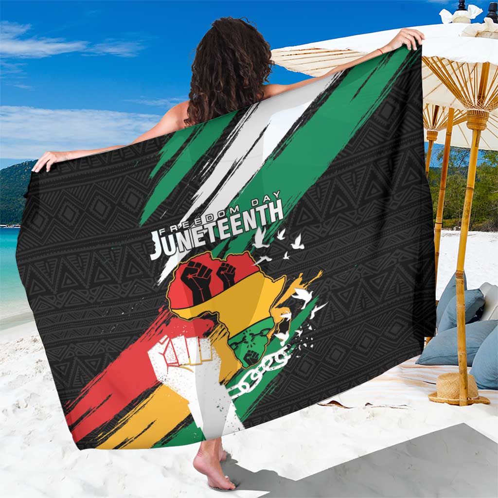 Nigeria Juneteenth Sarong Africa Map - Happy Freedom Day