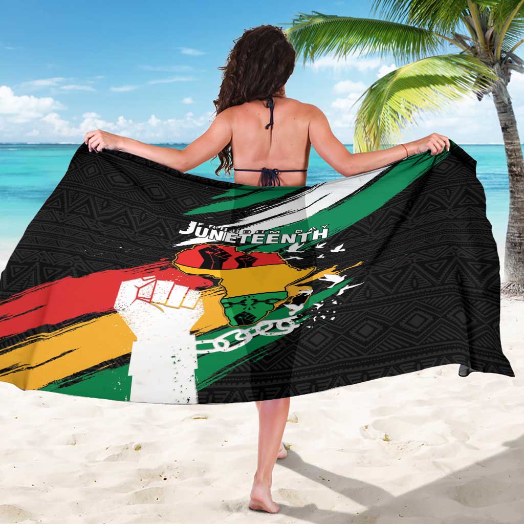 Nigeria Juneteenth Sarong Africa Map - Happy Freedom Day