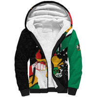 Personalised Nigeria Juneteenth Sherpa Hoodie Africa Map - Happy Freedom Day