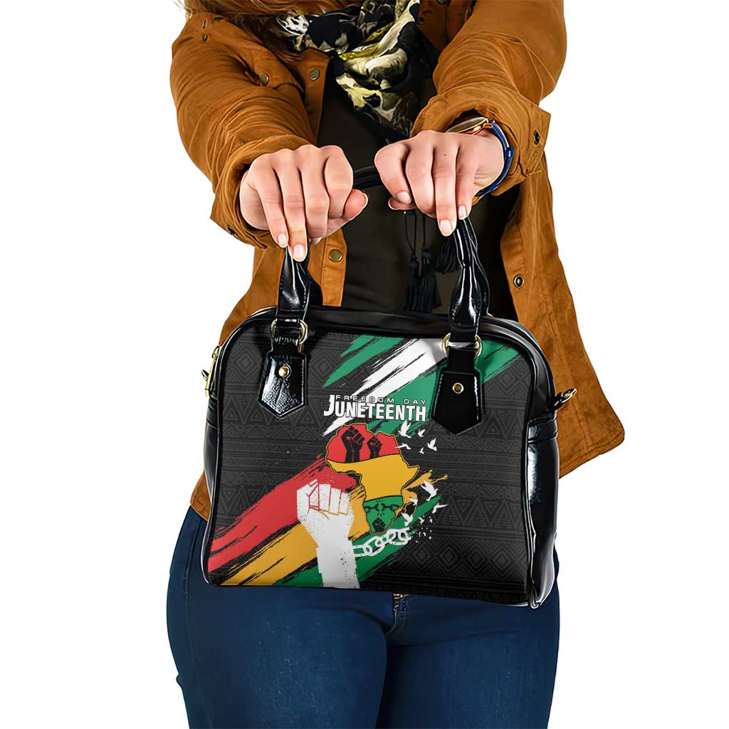Nigeria Juneteenth Shoulder Handbag Africa Map - Happy Freedom Day