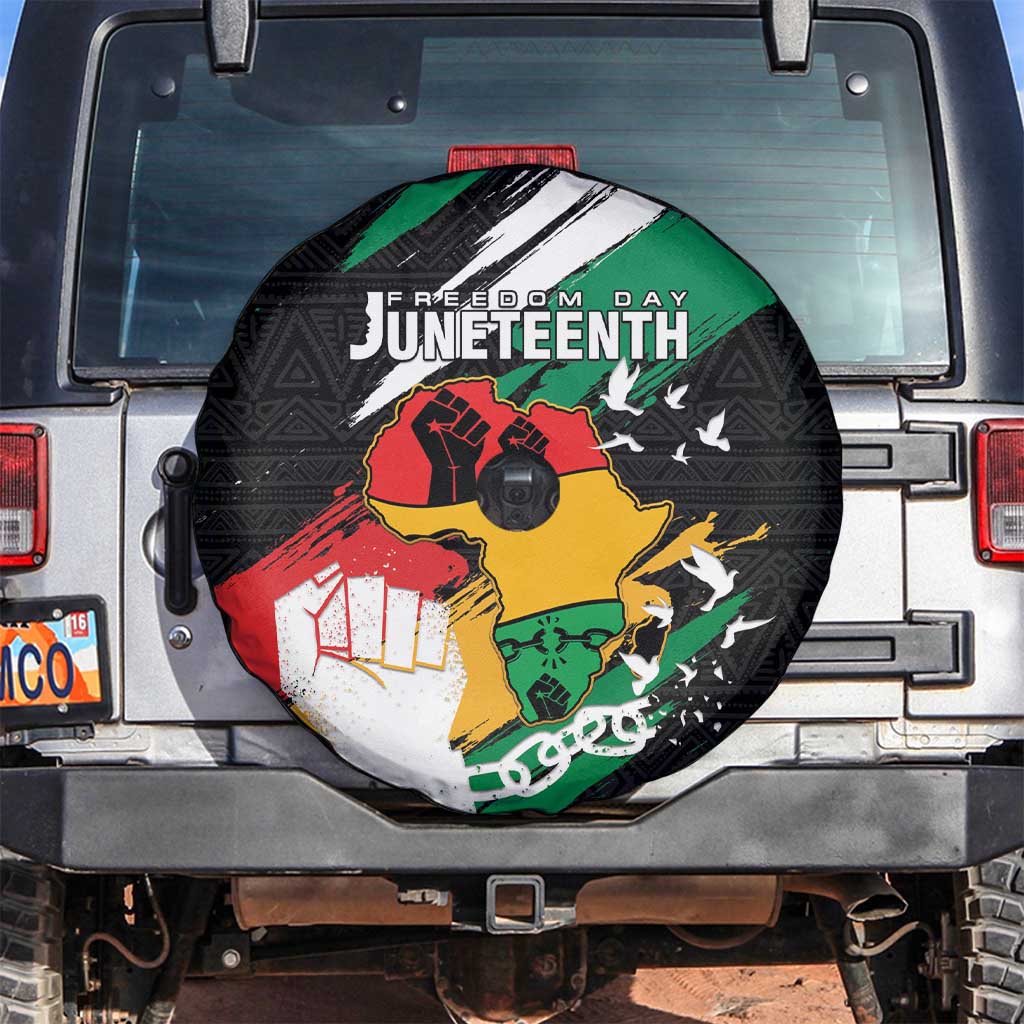 Nigeria Juneteenth Spare Tire Cover Africa Map - Happy Freedom Day