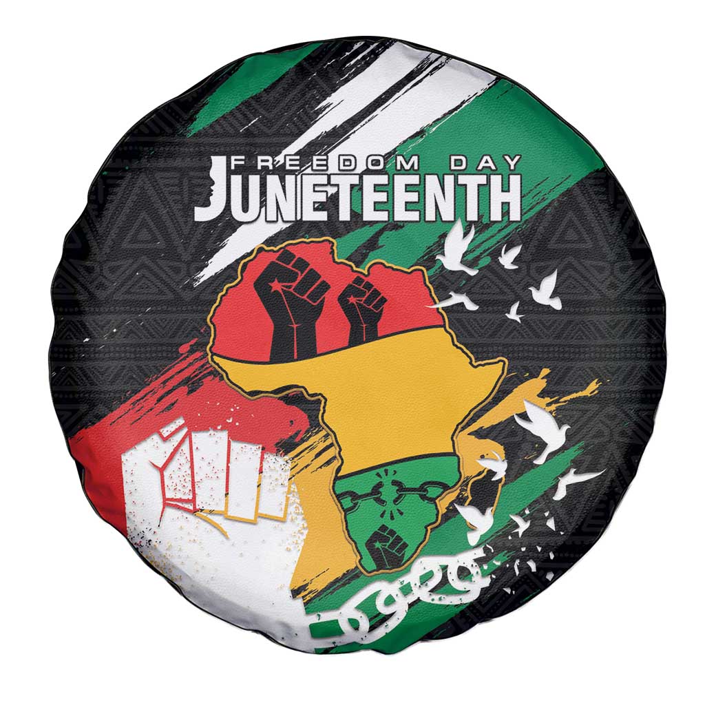 Nigeria Juneteenth Spare Tire Cover Africa Map - Happy Freedom Day