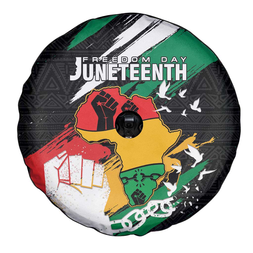 Nigeria Juneteenth Spare Tire Cover Africa Map - Happy Freedom Day