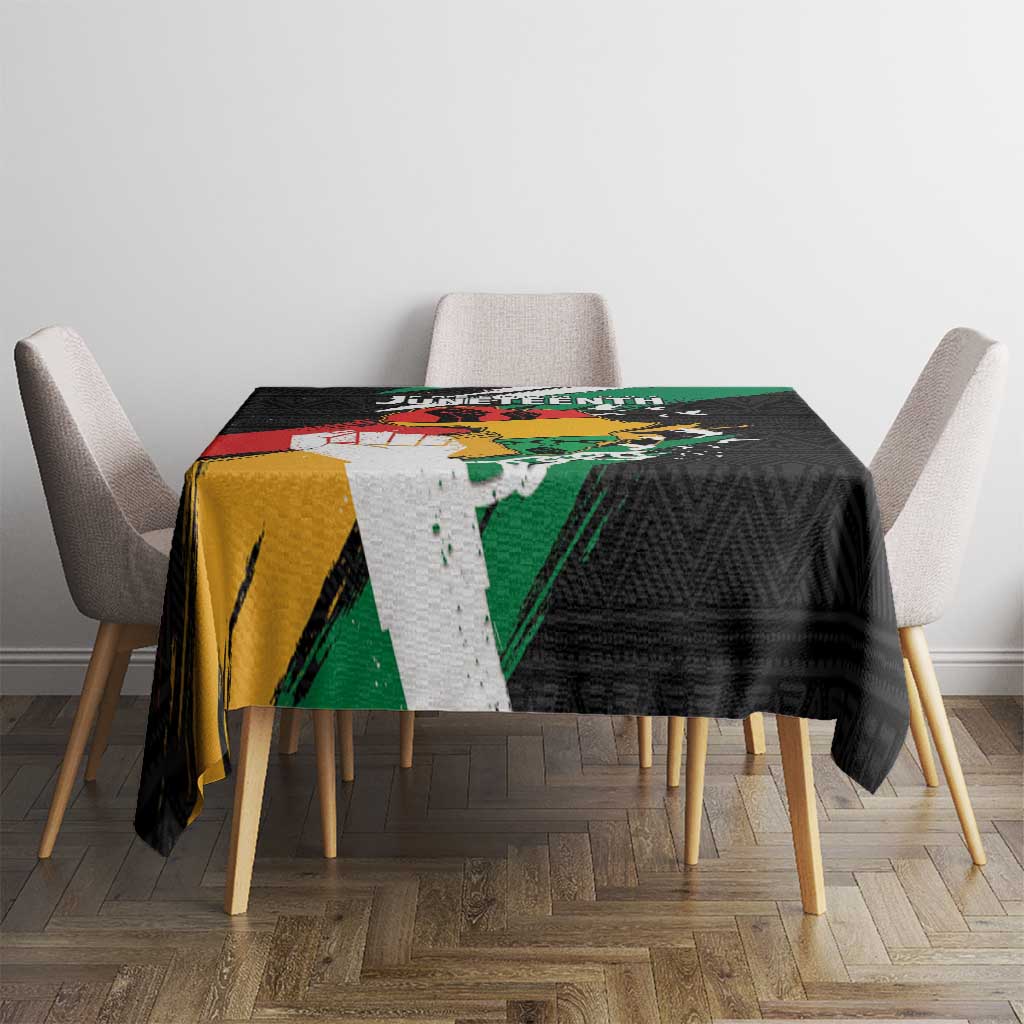 Nigeria Juneteenth Tablecloth Africa Map - Happy Freedom Day