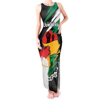 Personalised Nigeria Juneteenth Tank Maxi Dress Africa Map - Happy Freedom Day