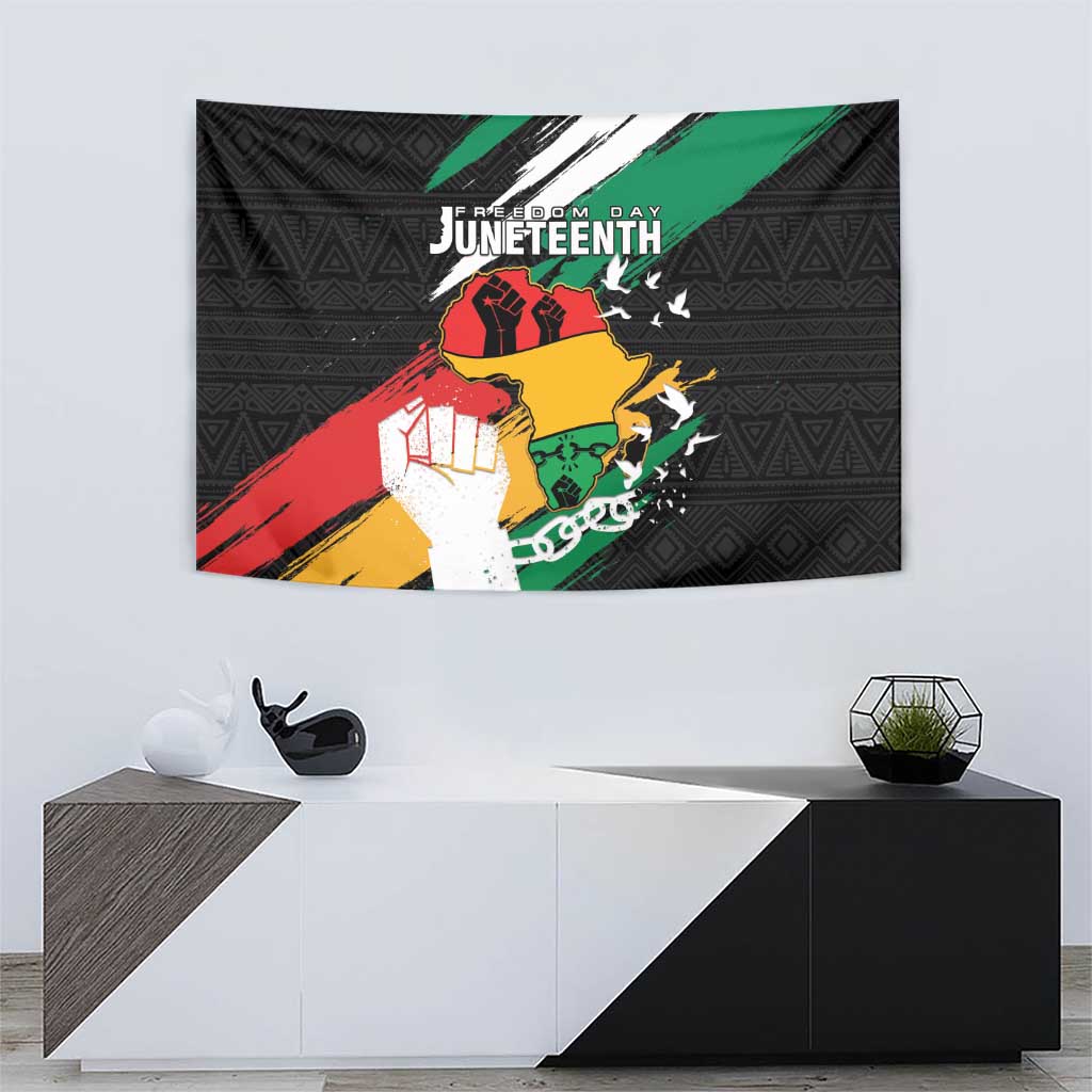 Nigeria Juneteenth Tapestry Africa Map - Happy Freedom Day