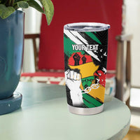 Personalised Nigeria Juneteenth Tumbler Cup Africa Map - Happy Freedom Day