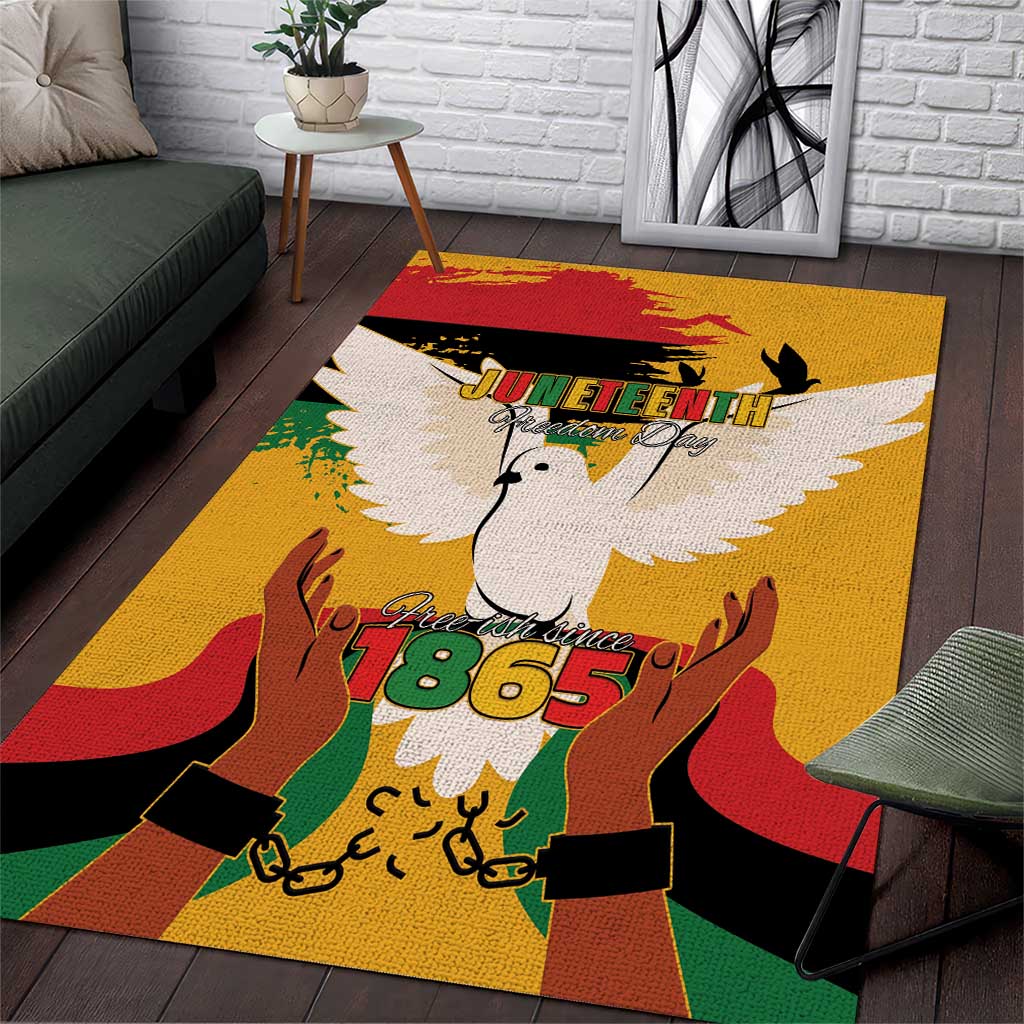 Juneteenth African American Area Rug Free-ish Since 1865