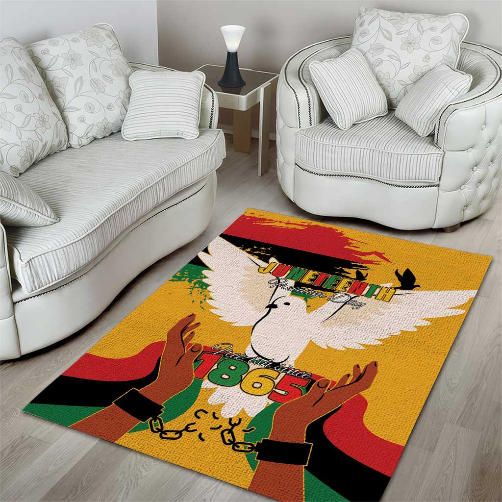 Juneteenth African American Area Rug Free-ish Since 1865