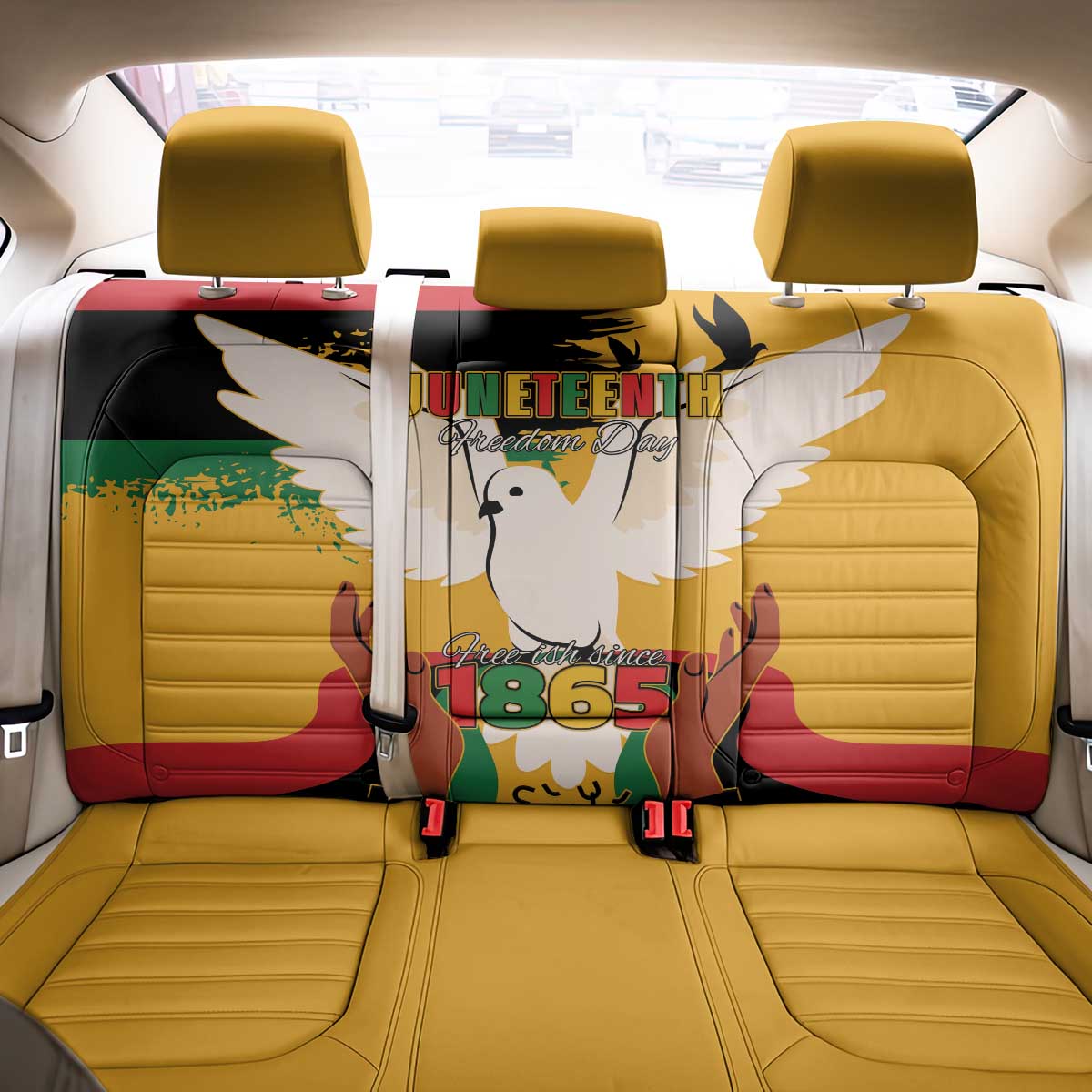 Juneteenth African American Back Car Seat Cover Free-ish Since 1865