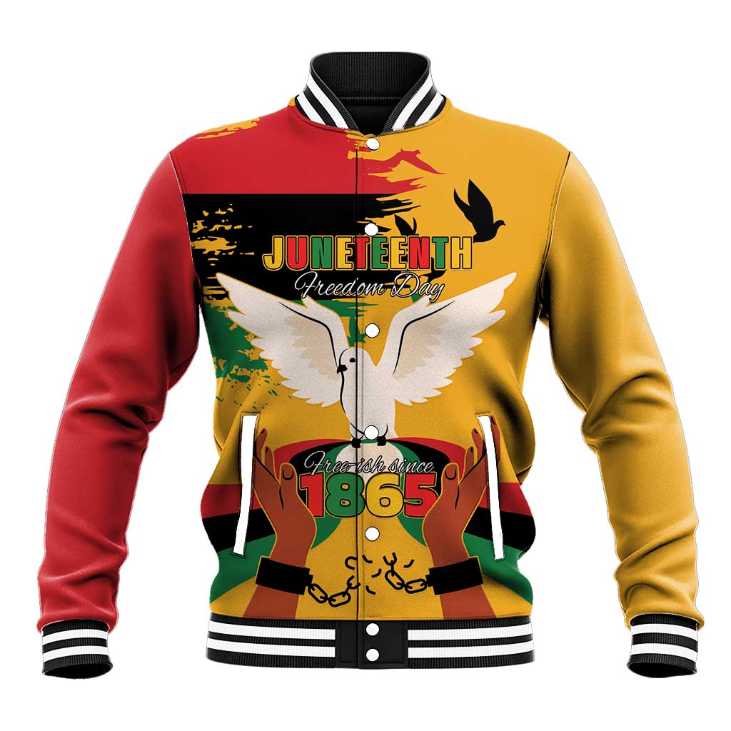 Juneteenth African American Baseball Jacket Free-ish Since 1865