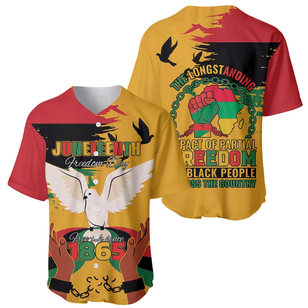 Juneteenth African American Baseball Jersey Free-ish Since 1865