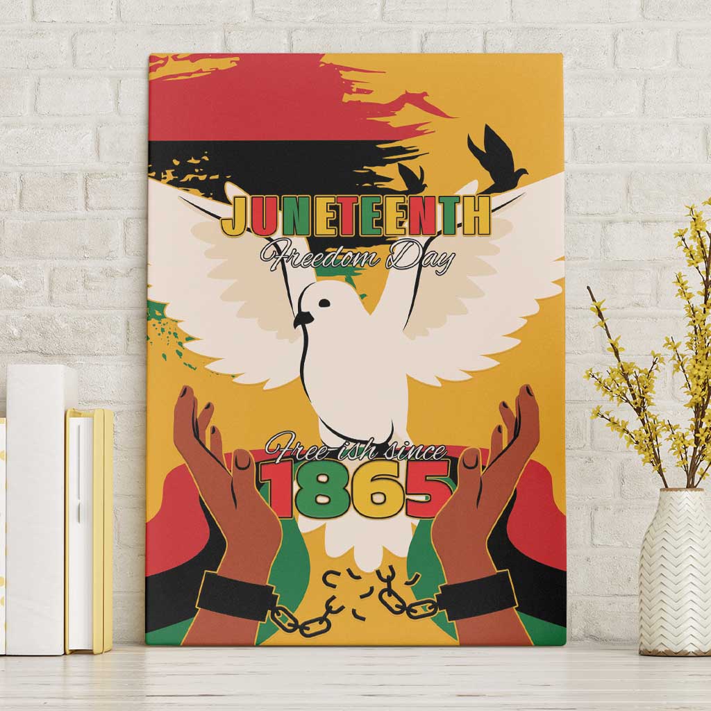 Juneteenth African American Canvas Wall Art Free-ish Since 1865