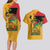 Juneteenth African American Couples Matching Long Sleeve Bodycon Dress and Hawaiian Shirt Free-ish Since 1865