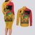 Juneteenth African American Couples Matching Long Sleeve Bodycon Dress and Long Sleeve Button Shirt Free-ish Since 1865