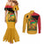 Juneteenth African American Couples Matching Mermaid Dress and Long Sleeve Button Shirt Free-ish Since 1865