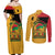 Juneteenth African American Couples Matching Off Shoulder Maxi Dress and Long Sleeve Button Shirt Free-ish Since 1865