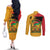 Juneteenth African American Couples Matching Off The Shoulder Long Sleeve Dress and Long Sleeve Button Shirt Free-ish Since 1865