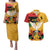 Juneteenth African American Couples Matching Puletasi and Hawaiian Shirt Free-ish Since 1865