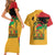 Juneteenth African American Couples Matching Short Sleeve Bodycon Dress and Hawaiian Shirt Free-ish Since 1865