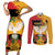 Juneteenth African American Couples Matching Short Sleeve Bodycon Dress and Long Sleeve Button Shirt Free-ish Since 1865