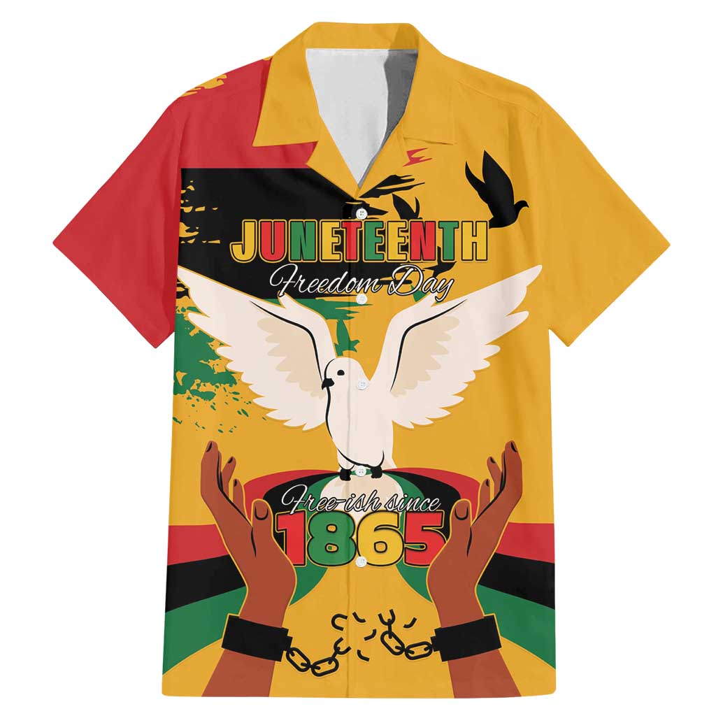 Juneteenth African American Family Matching Mermaid Dress and Hawaiian Shirt Free-ish Since 1865
