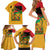Juneteenth African American Family Matching Short Sleeve Bodycon Dress and Hawaiian Shirt Free-ish Since 1865