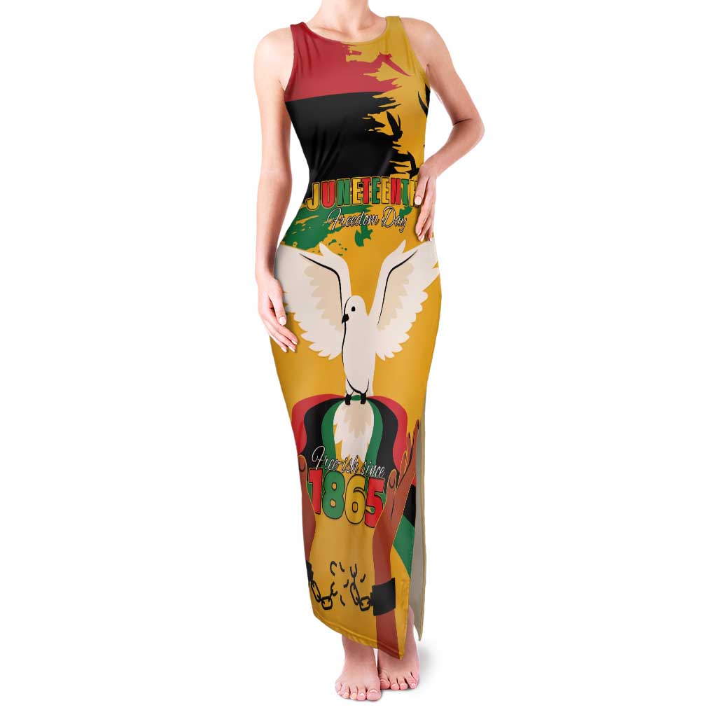 Juneteenth African American Family Matching Tank Maxi Dress and Hawaiian Shirt Free-ish Since 1865