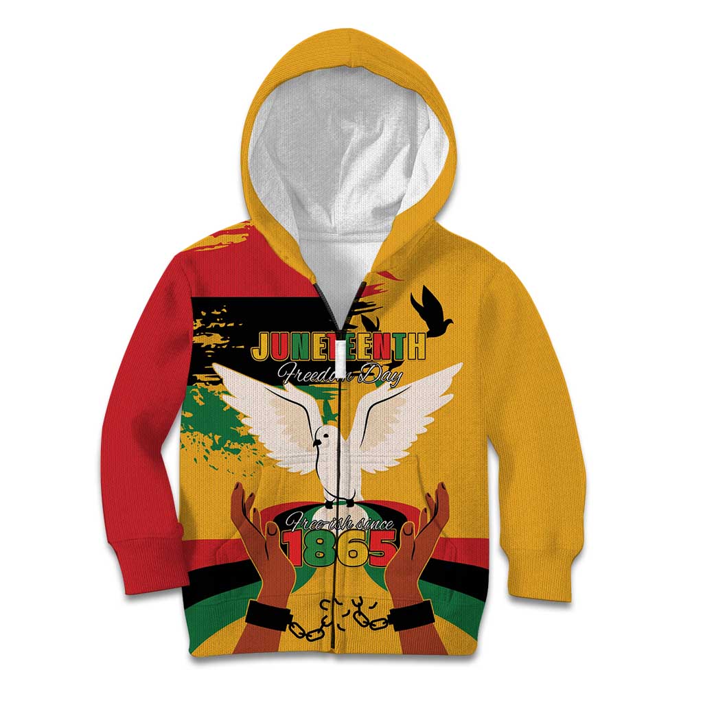 Juneteenth African American Kid Hoodie Free-ish Since 1865