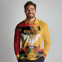 Juneteenth African American Long Sleeve Polo Shirt Free-ish Since 1865