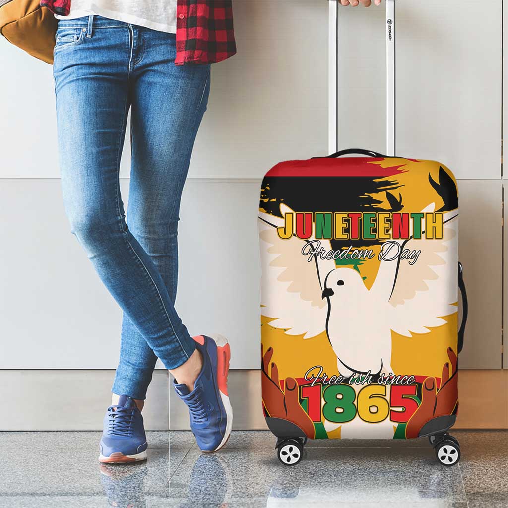 Juneteenth African American Luggage Cover Free-ish Since 1865