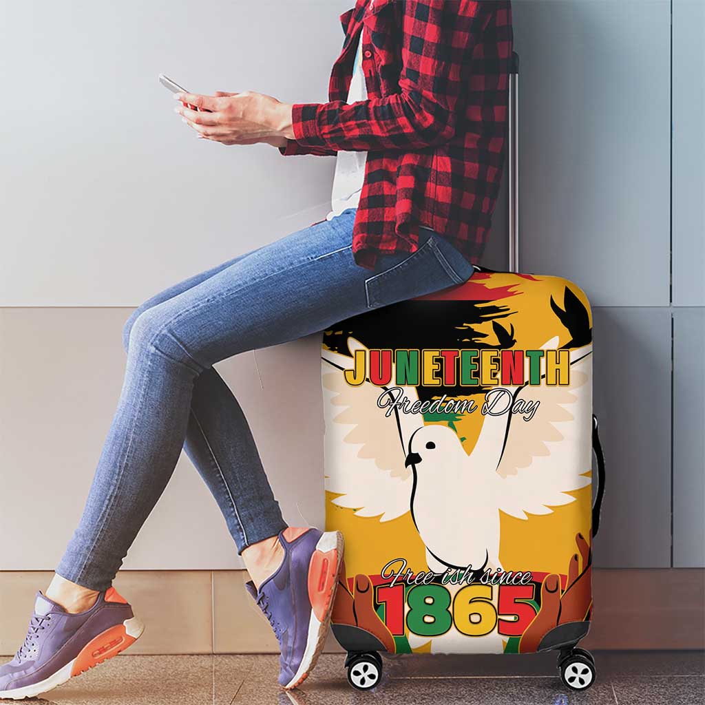 Juneteenth African American Luggage Cover Free-ish Since 1865