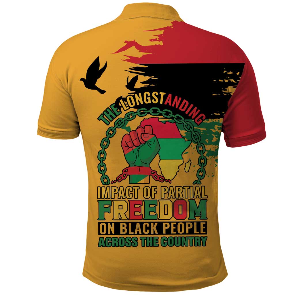 Juneteenth African American Polo Shirt Free-ish Since 1865