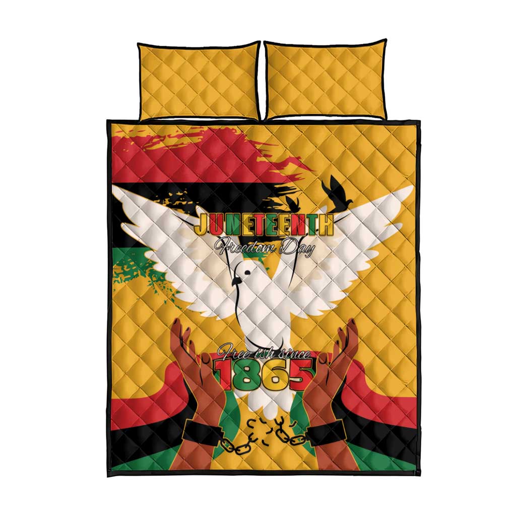 Juneteenth African American Quilt Bed Set Free-ish Since 1865