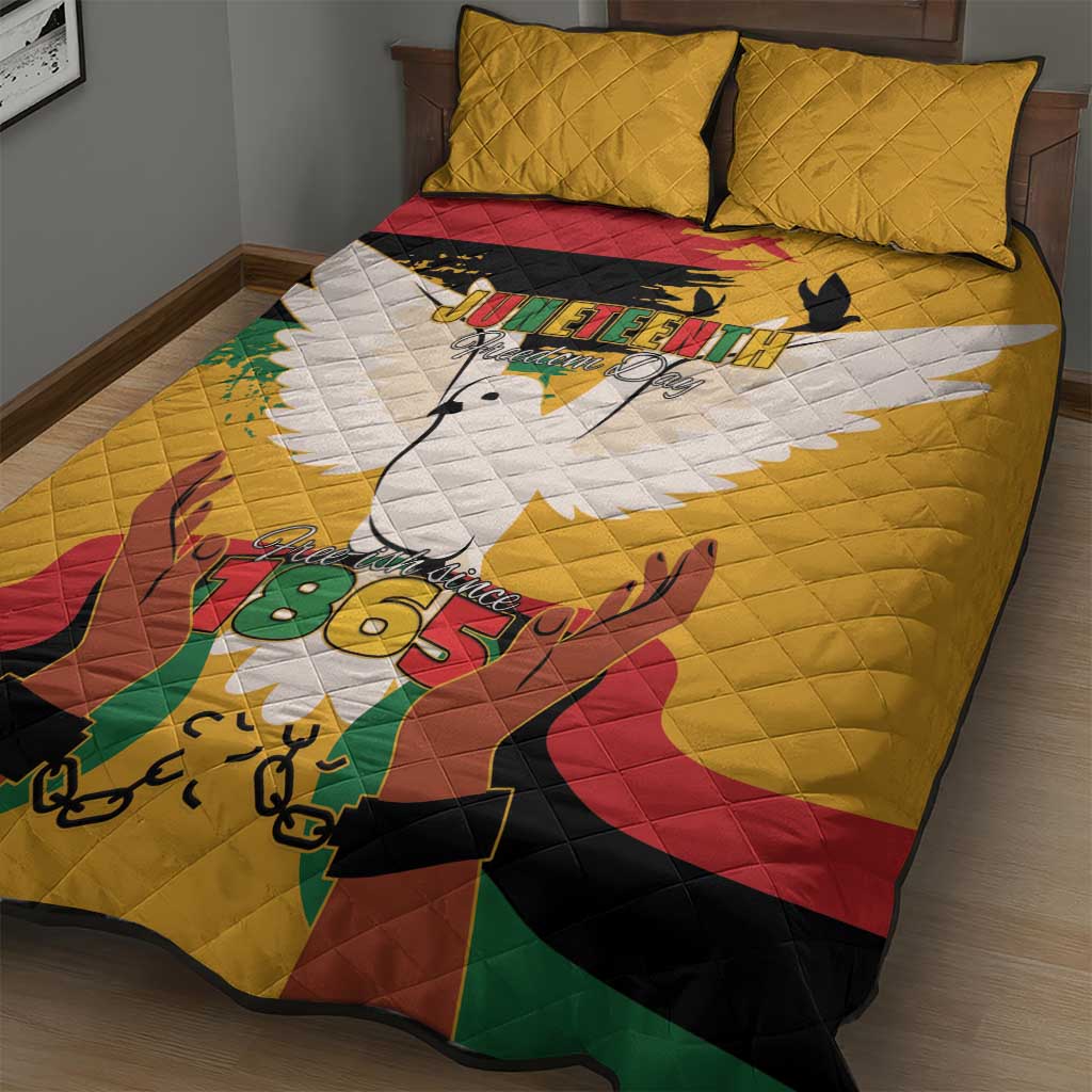 Juneteenth African American Quilt Bed Set Free-ish Since 1865