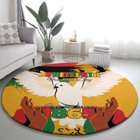 Juneteenth African American Round Carpet Free-ish Since 1865