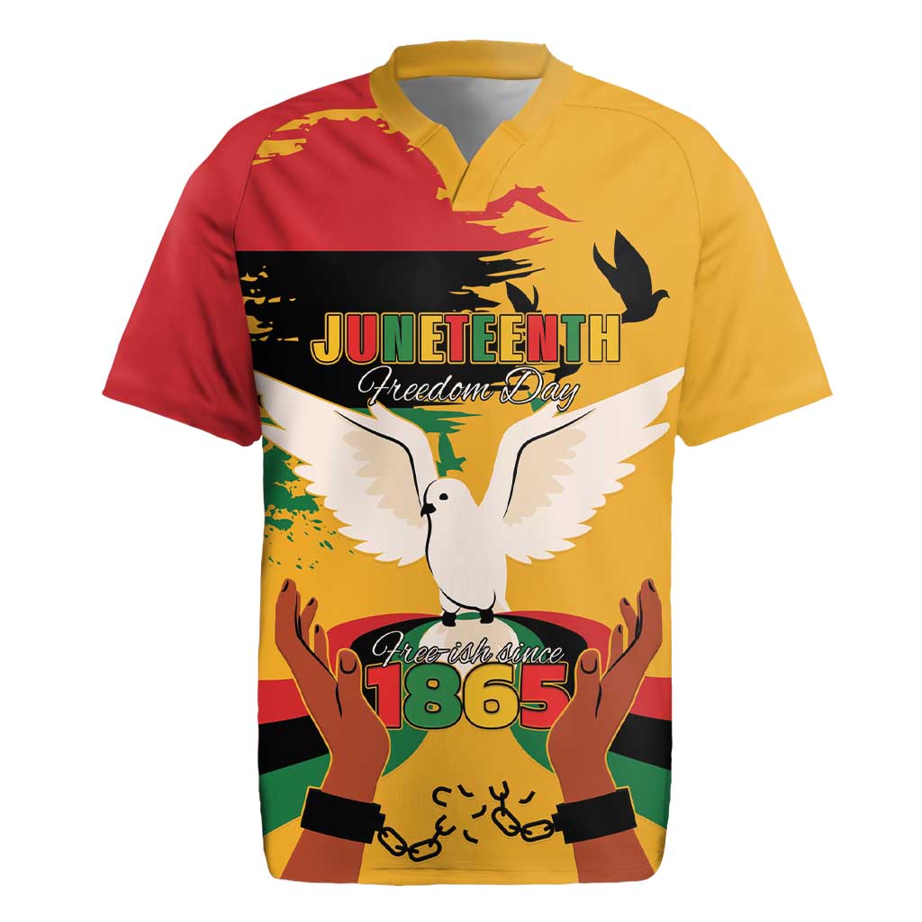 Juneteenth African American Rugby Jersey Free-ish Since 1865