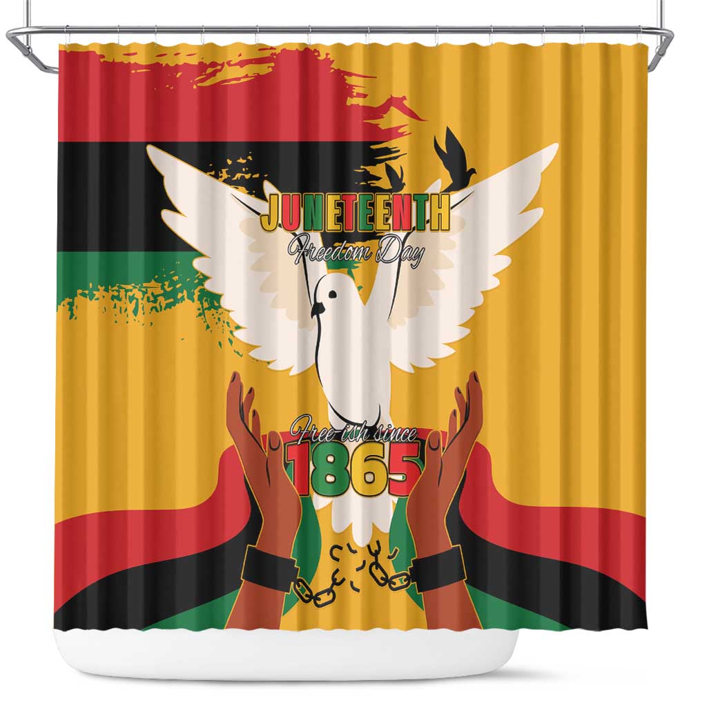 Juneteenth African American Shower Curtain Free-ish Since 1865