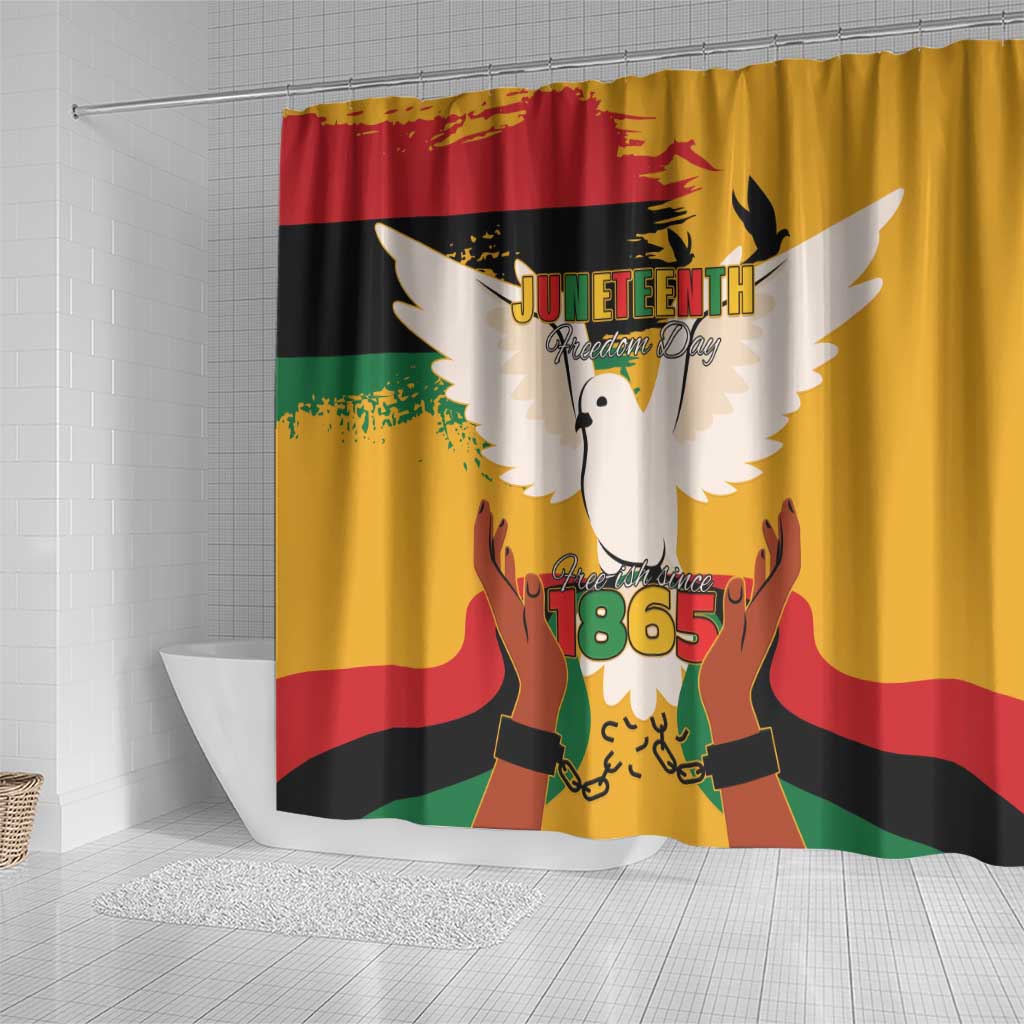 Juneteenth African American Shower Curtain Free-ish Since 1865
