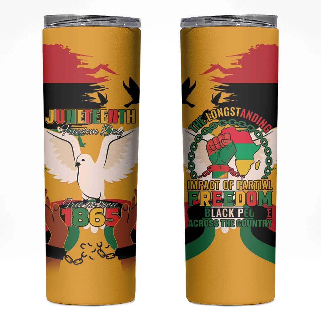 Juneteenth African American Skinny Tumbler Free-ish Since 1865