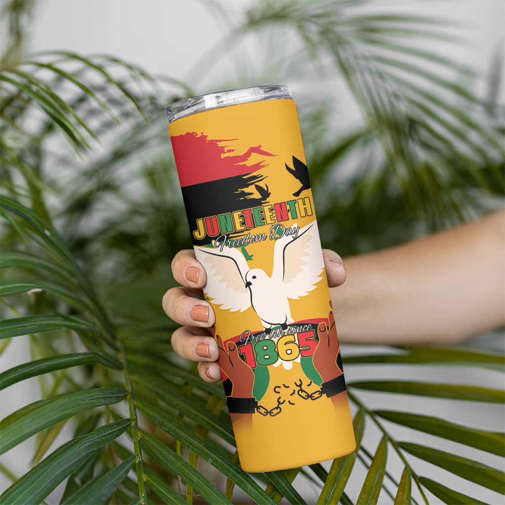 Juneteenth African American Skinny Tumbler Free-ish Since 1865