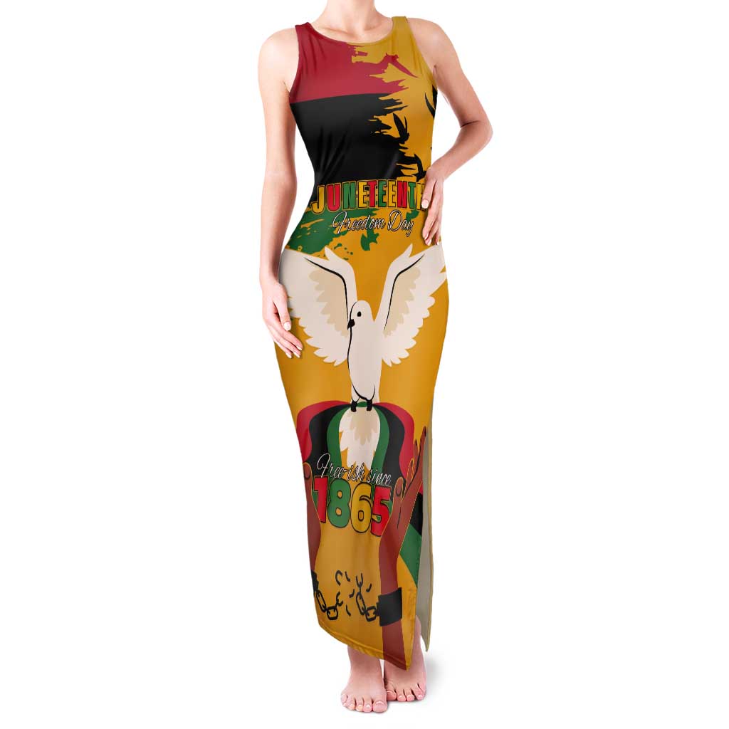 Juneteenth African American Tank Maxi Dress Free-ish Since 1865