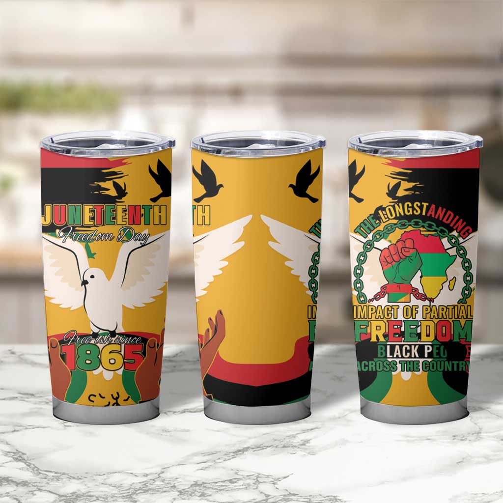 Juneteenth African American Tumbler Cup Free-ish Since 1865